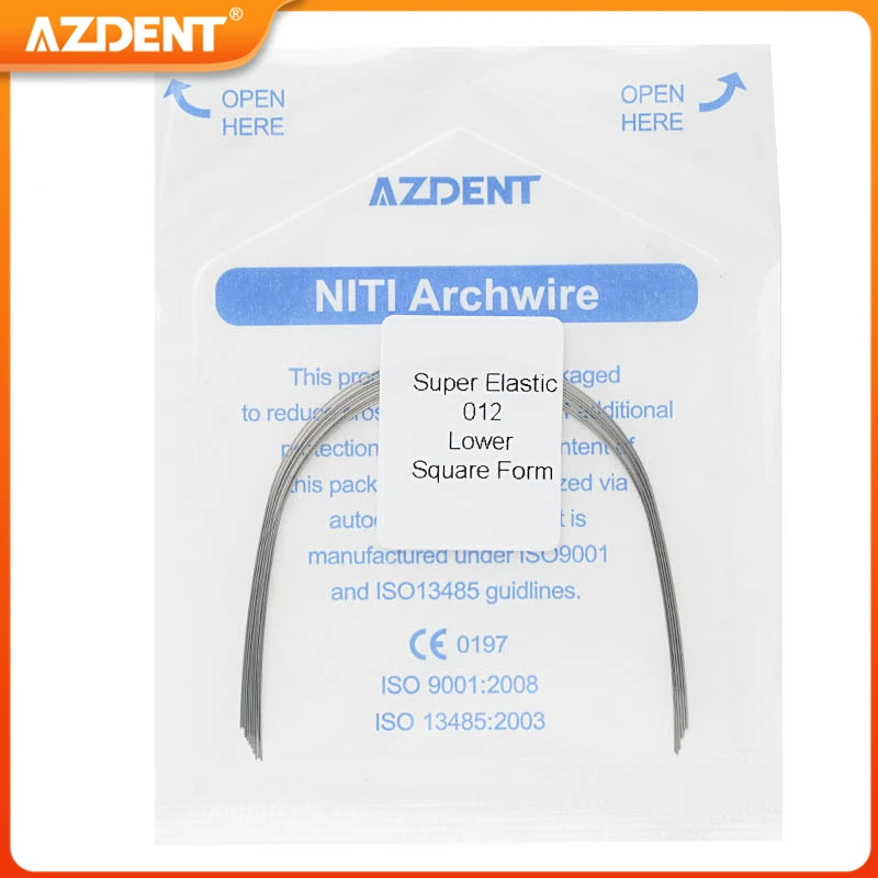 AZDENT Dental Orthodontic Super Elastic Niti Arch Wire Round Ovoid Square
