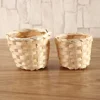 1PCs Small Basket Desktop Finishing Home Storage Bamboo Weaving Products Sundries Organizer Rattan Plant Box Wicker Basket 4