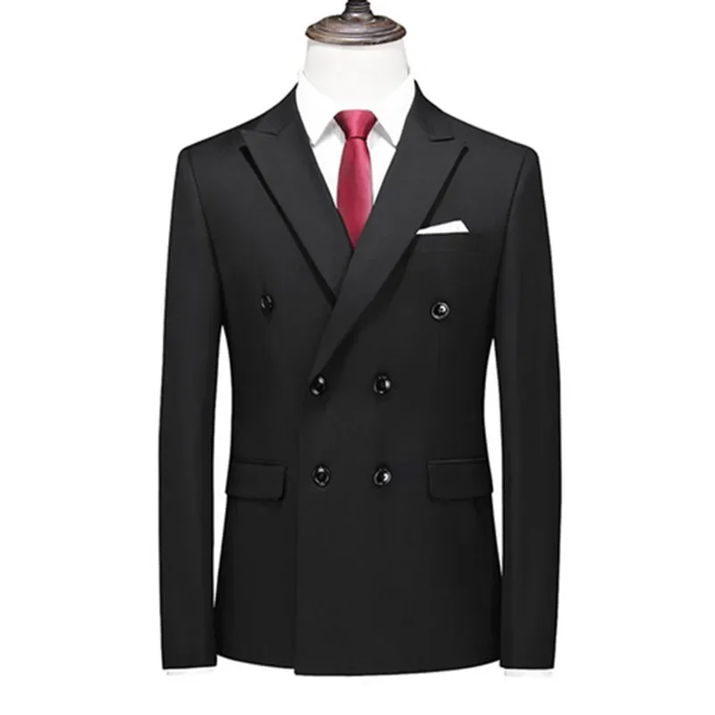 Men suit jacket Men Double Breasted Tuxedo Business Suit Slim Fit Casual Jacket Blazers