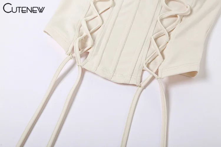 Camiseta sin mangas lisa para mujer, sexy, ajustada, con cordones, informal, fruncida, ropa de moda para chicas, ropa de calle femenina, nueva