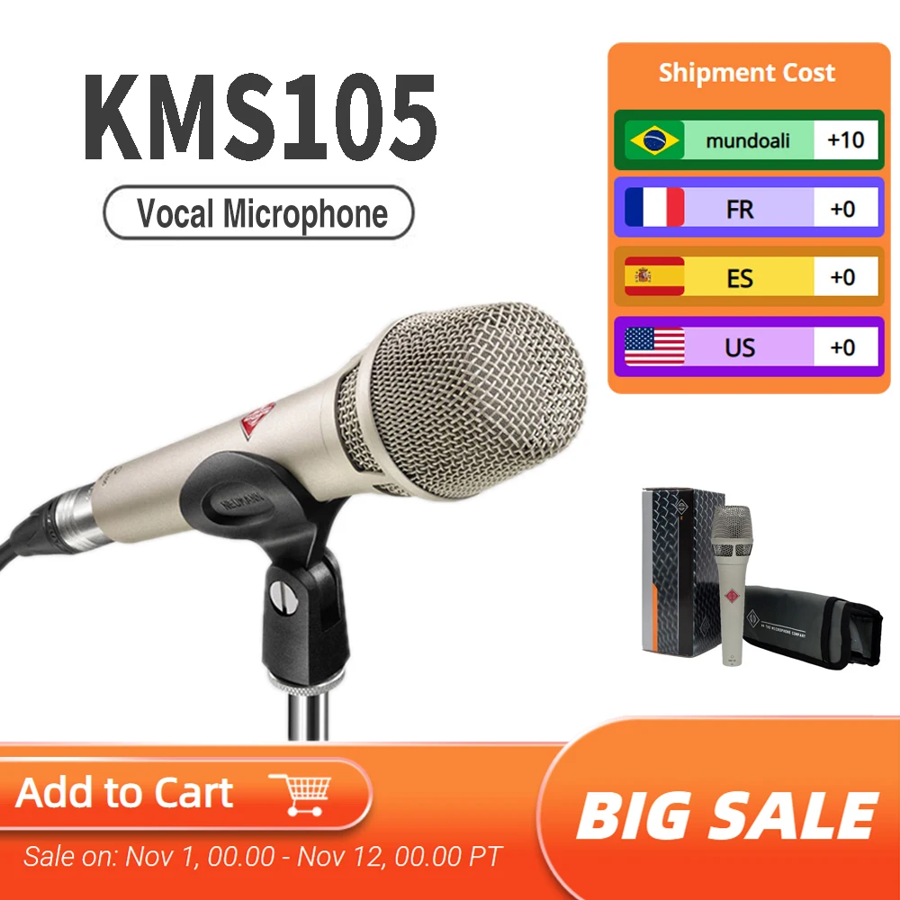 

On Promotion! KMS105 Top Quality Condenser Handheld Vocal Microphone Classical Classic Collection Professional Recording Mic