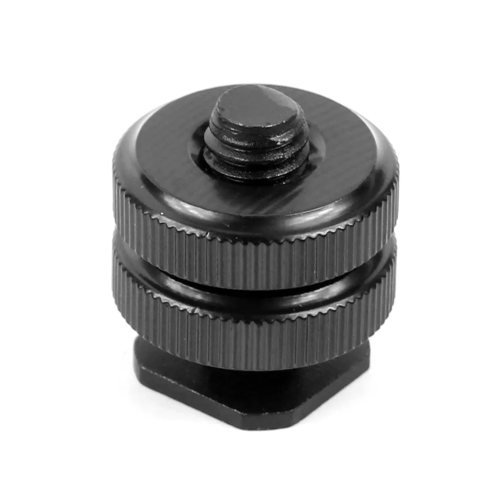 3/8 1/4 Doppelmutter Einzelner Kaltschuh Stativhalterung zum Blinken Blitzschuh Schraubenadapter für GoPro Hero Action Kamera DSLR Fotostudio – Detail 22