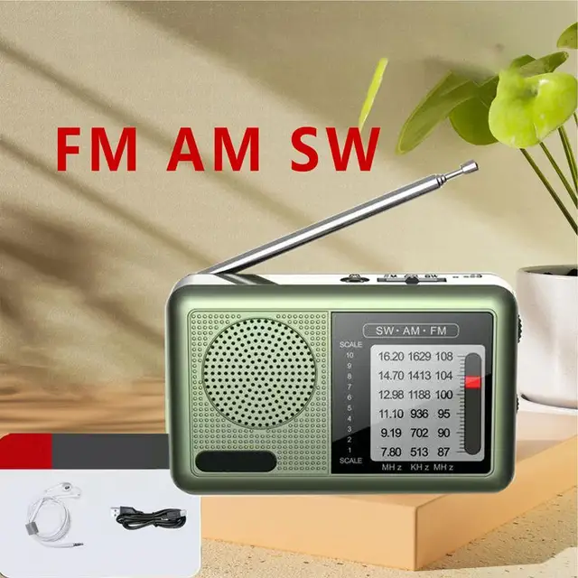 Portable Radio Am Fm Portable Shortwave Radio Am Fm Weather Radio Audio Equipment Great Reception Earphone Jack Transistor Radio