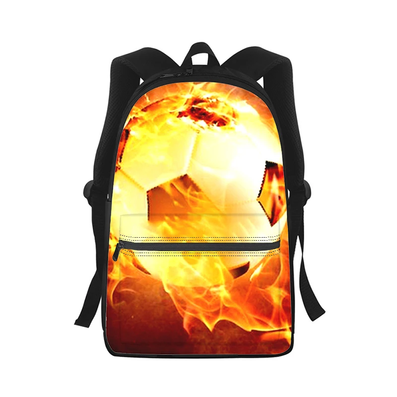 Soccer Football Men Women Backpack 3D Print Fashion Student School Bag Laptop Backpack Kids Travel Shoulder Bag