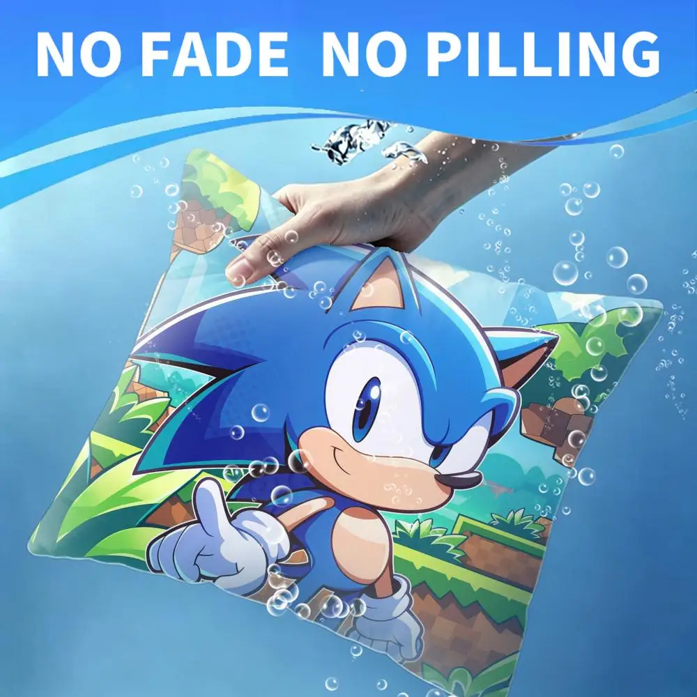 S-Sonic 쿠션 커버 편안한 쿠션 커버, 베개 커버, 소파 쿠션, 따뜻하고 독특한 홈 데코, 베개 커버