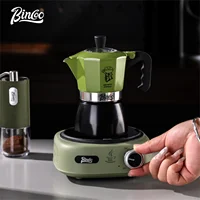 Bincoo Double valve Moka Pot Set Electric Stove Coffee Pot Household Italian Espresso Machine Mocha Pot Barista Accessories 220V 2