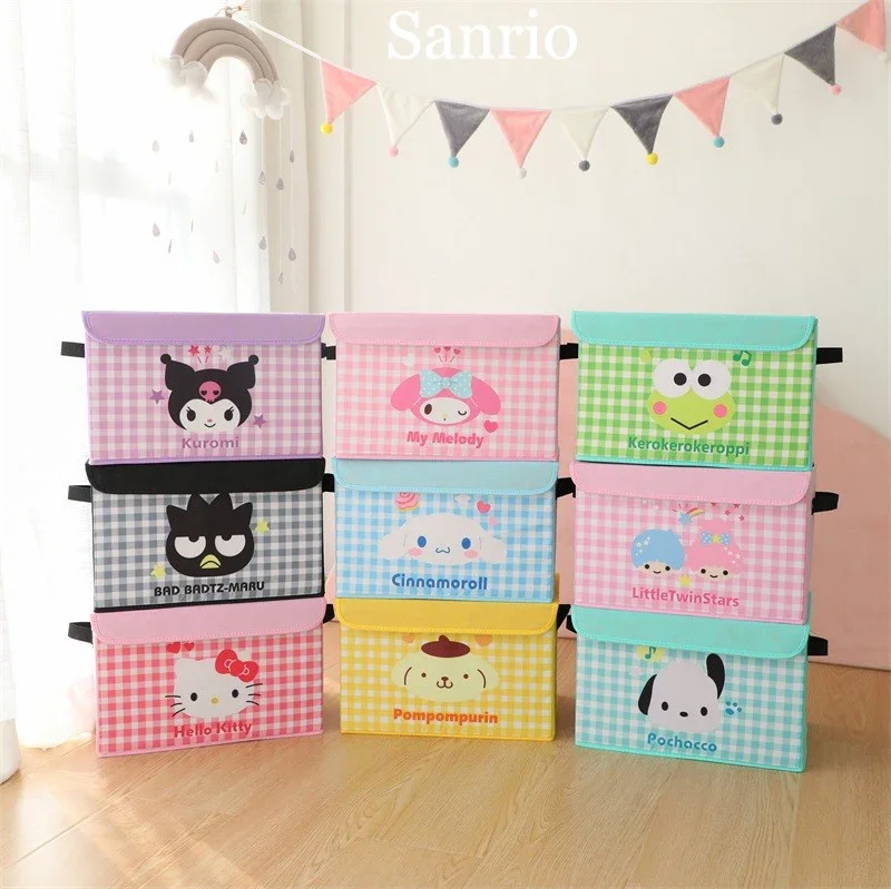 

Sanrio Hello Kitty Pochacco Japanese Large Home Storage Boxes Pompompurin Keroppi Kuromi Foldable Underwear and Socks Organizer