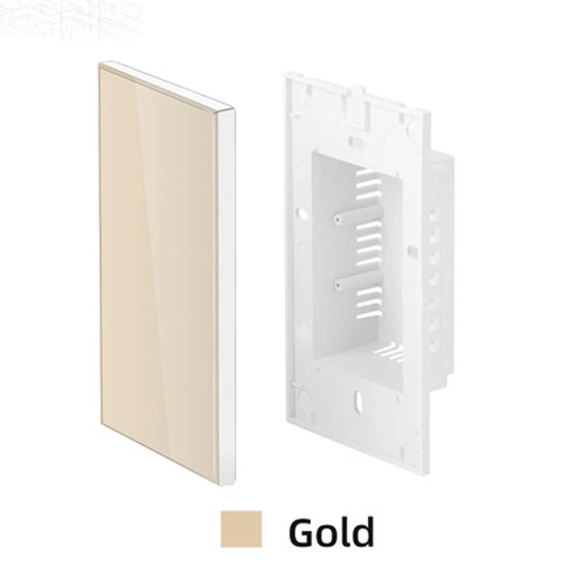 American Standard Wall Bottom Box Baffle Toughened Crystal Glass Switch Panel Wall Socket Blank Panel