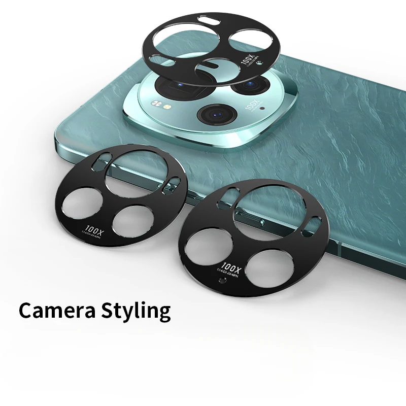Premium Aluminum Alloy Camera Lens Protector - Metal Cover & Back Ring Protective Film