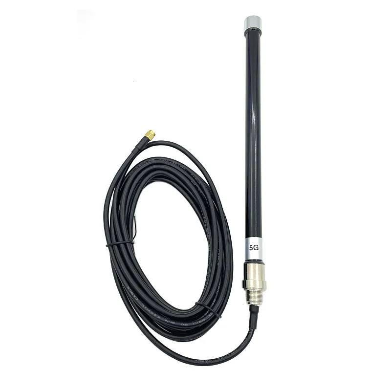 IP67 Waterproof 4G 5G Fiberglass Antenna Outdoor 8dBi 600-6000MHz Wifi Antena 5 Meters Extension RG58 SMA Male for DTU NB Model Wifi Antenna Antenna Signal Booster 4g Antenna Outdoor Antenna