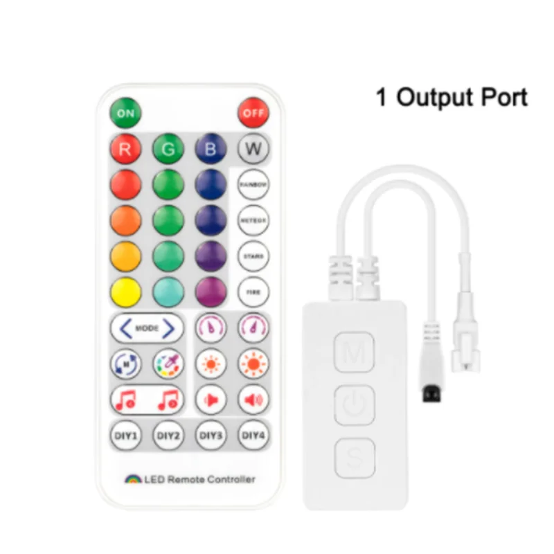 SP617E Bluetooth SK6812 RGBW Music Controller Built In Mic WS2814 TM1824 SM16704 2904 LED Light Strip App IOS Android DC5V-24V