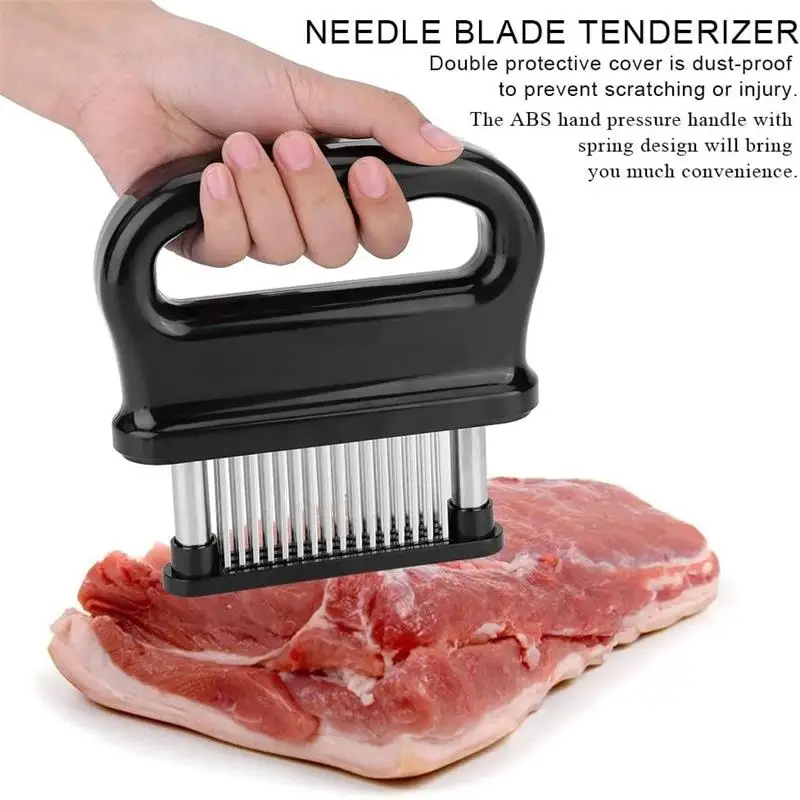 Meat Tenderizer 48 Stainless Steel Blades Ultra Sharp Needle Tenderizer Tenderizing Steak Beef Kitchen Gadgets Accessor meat tenderizer
