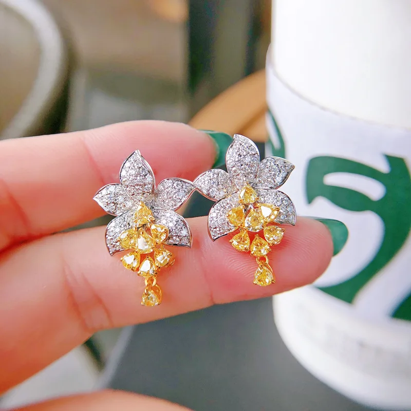 

❤ Ear Stud Earring Cute Men Korean Fashion Accessories Couple Earring New Luxury Diamond-set Stud Earrings Stud Earrings