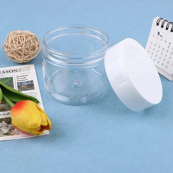 280ml Mini Facial Mask Jar Cosmetics Subpackage Filling Wide Mouth Cap Bottle Face Cream Makeup Remover Cotton Storage Container - Thumbnail 4