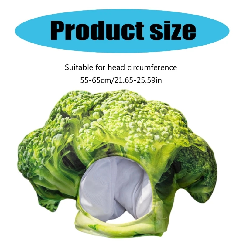 Lovely Broccolis Hat Plush Headgear Birthday Party Hat Role Play Costume Caps 6