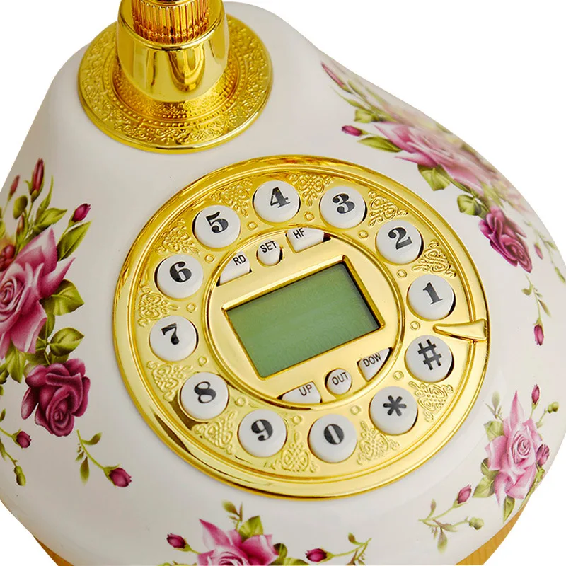Vintage telephone, European ceramic fixed telephone, landline ceramic antique telephone