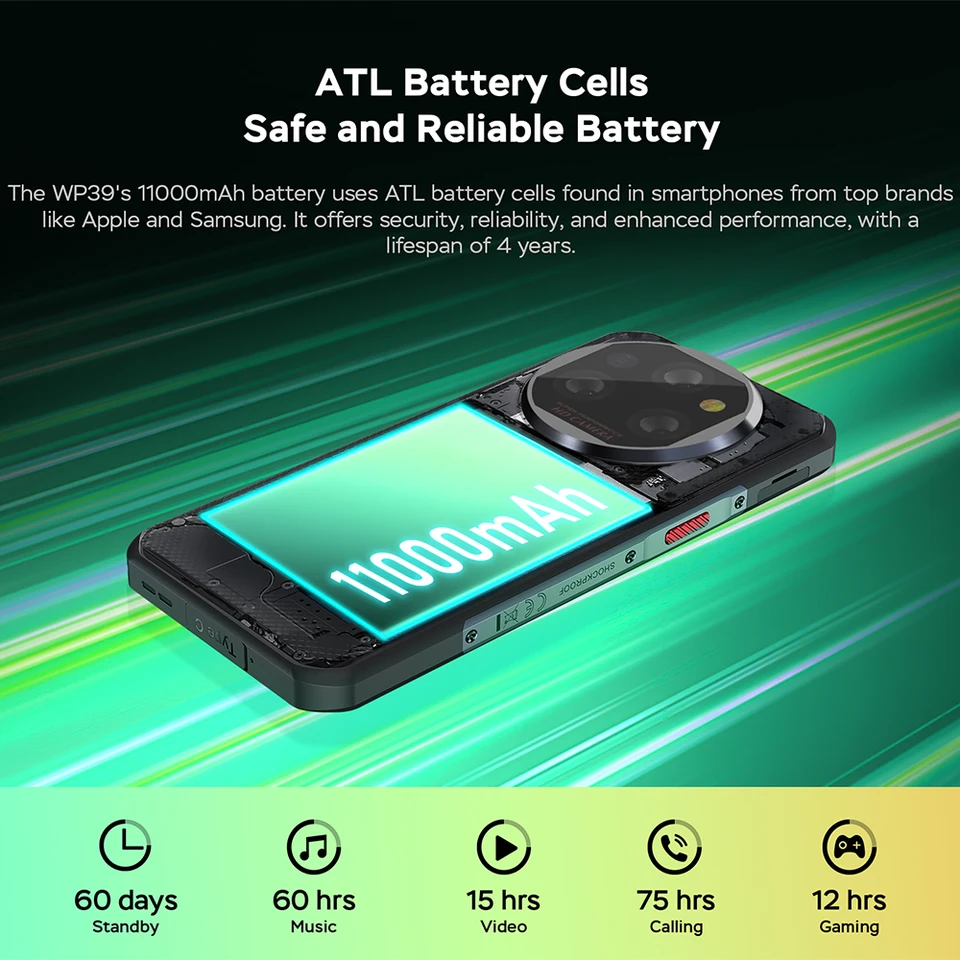 グローバルバージョン Oukitel WP39 頑丈なスマートフォン MTK