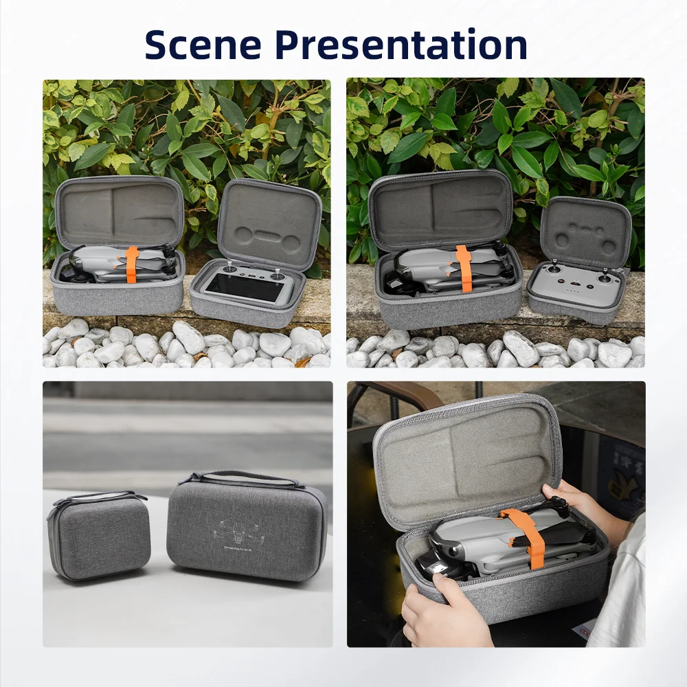 Drone Camera Bag For DJI Air 3S Body+RC-N3/RC-2 Remote Box Stand Alone Travel Hand Carrying Storage Case Scratch-Proof Portable