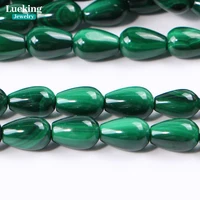 Natural Green Malachite 6*10mm Teardrop Beads - Healing Crystal for DIY Jewelry Making Earrings, Necklaces, Spiritual Protection 2