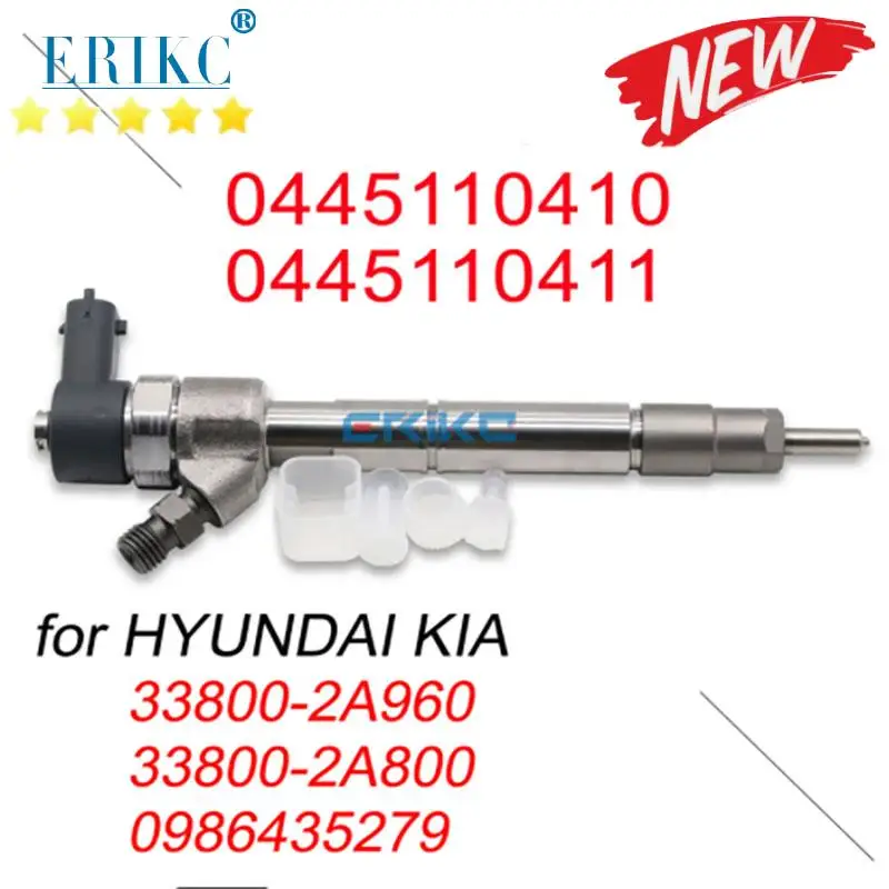 

0445110410 Форсунка системы питания с общей топливной магистралью 0445110411, дизельный опрыскиватель 33800-2A960 33800-2A800 для Bosch HYUNDAI i40 KIA CARENS 1,7 CRDi