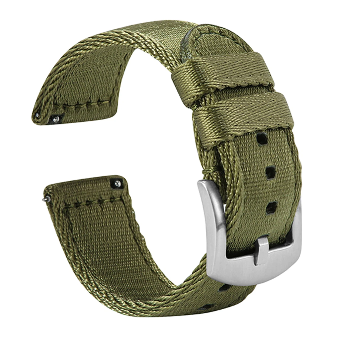 Premium Smooth Nylon Watch Strap - Woven Seatbelt Watchband with Quick Release