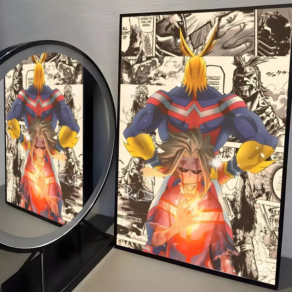 Anime Academia All Might Poster, wasserfester HD-Wandaufkleber, selbstklebendes Kunstposter, lichtbeständig, Heim- und Raumdekoration – Detail 20