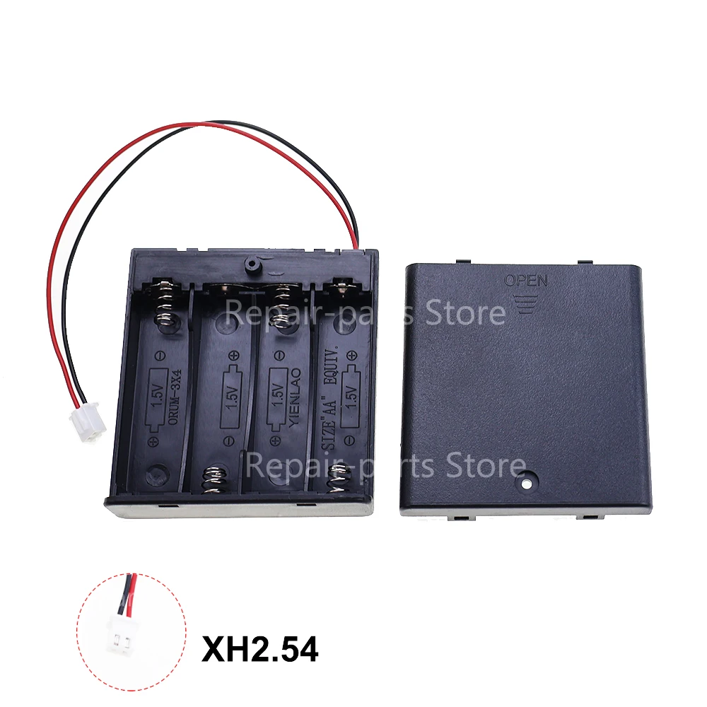 4Slot AA Batterie Halter Lagerung Fall Box Mit Schalter & Abdeckung Für AA Batterien Standard Container PH2.0 XH2.54 5,5X2,1 MM USB 2,0 – Detail 5