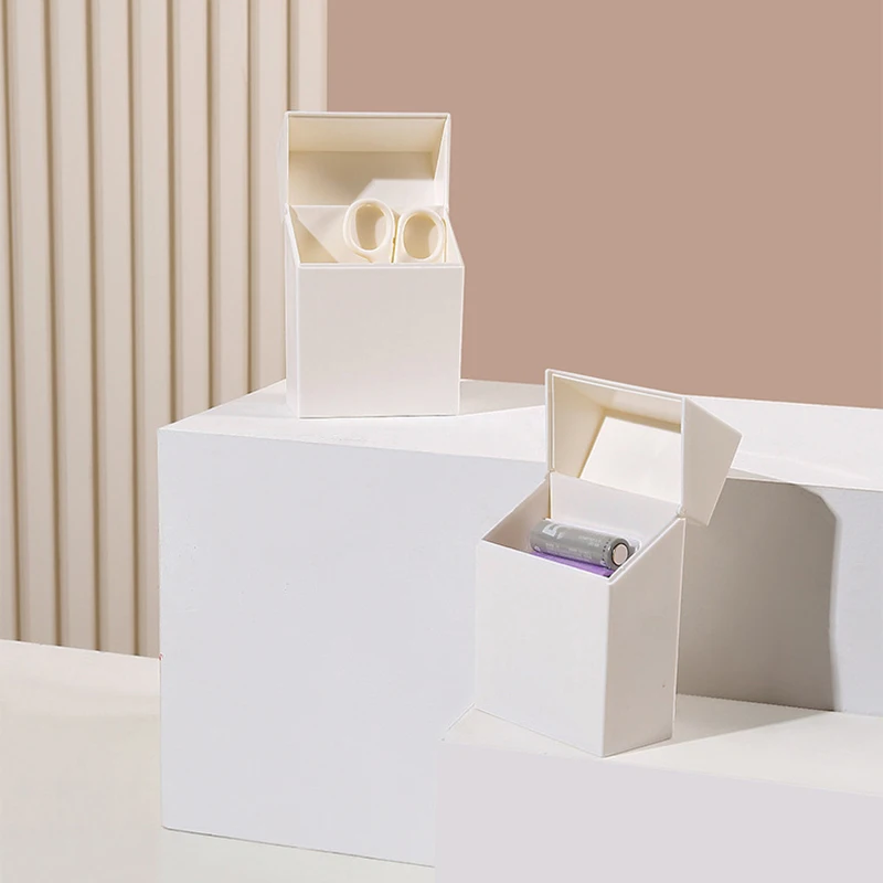 Mini Drawer Storage Box Solid Color Flip Lipstick Data Line Box Classification Sundries Practical Table Storage Supplies