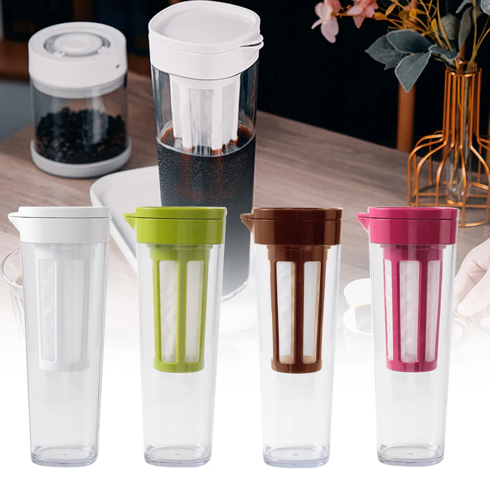 

1100ML Cold Brew Iced Coffee Maker Heat-Resistant Ice Drip Maker Pots Cold Tea Bottle Sealed Ice Espresso Filter Bottle Filters
