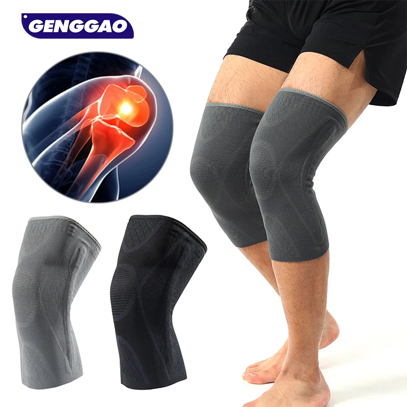 1Pcs Knee Braces for Knee Pain Knee Compression Sleeves with Silicone