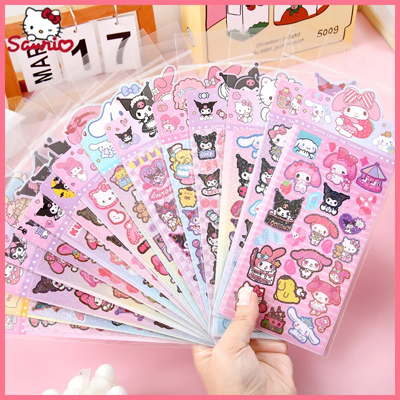 

20/50/100pcs Sanrio Guka Sticker Pochacco Kuromi Melody Stickers Cartoon Sticker Stationery Wholesale Girl Holiday Children Gift