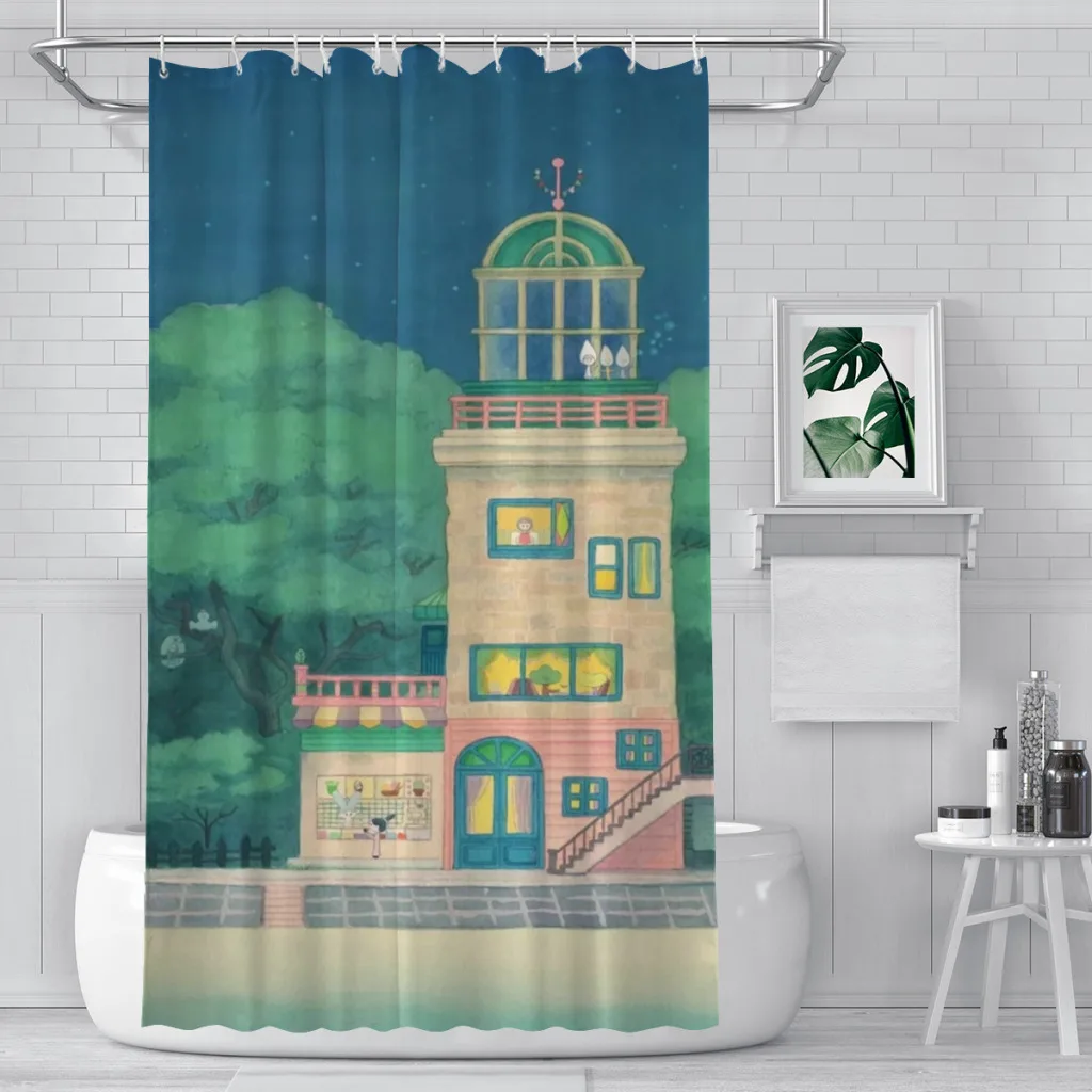 

Little Fresh Series Unique decor Modern Fabric Bathroom Shower Curtains art design Print Curtain