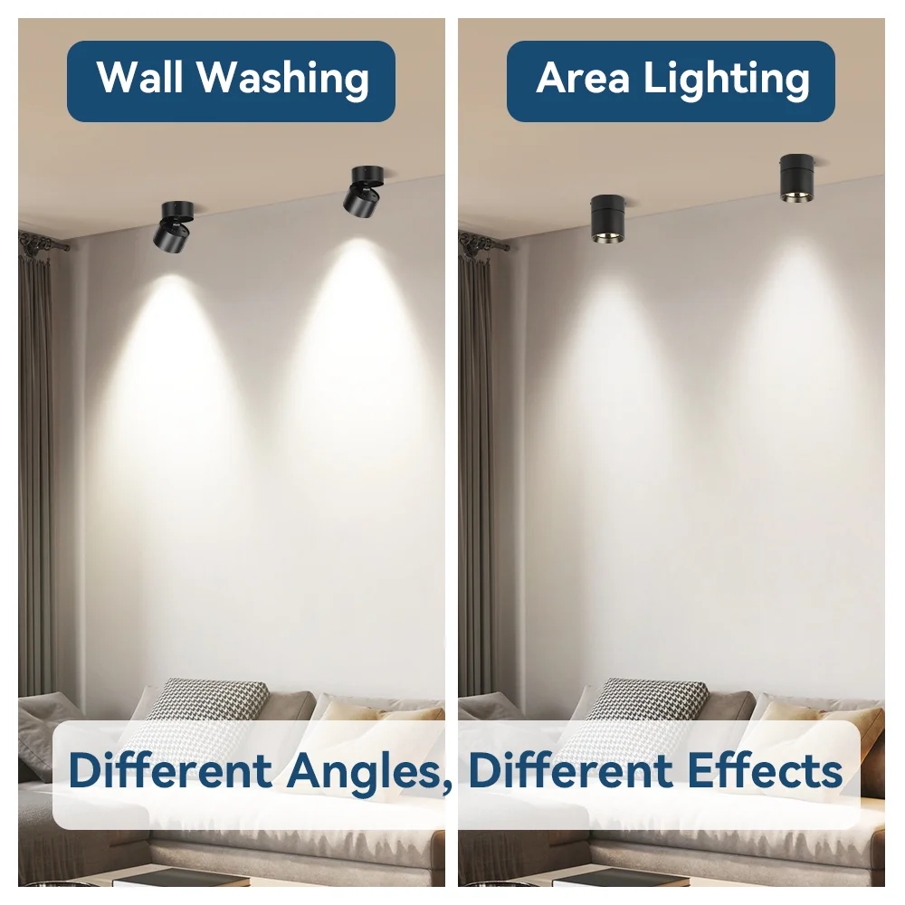 Versatile Foldable Downlight with Adjustable Colors