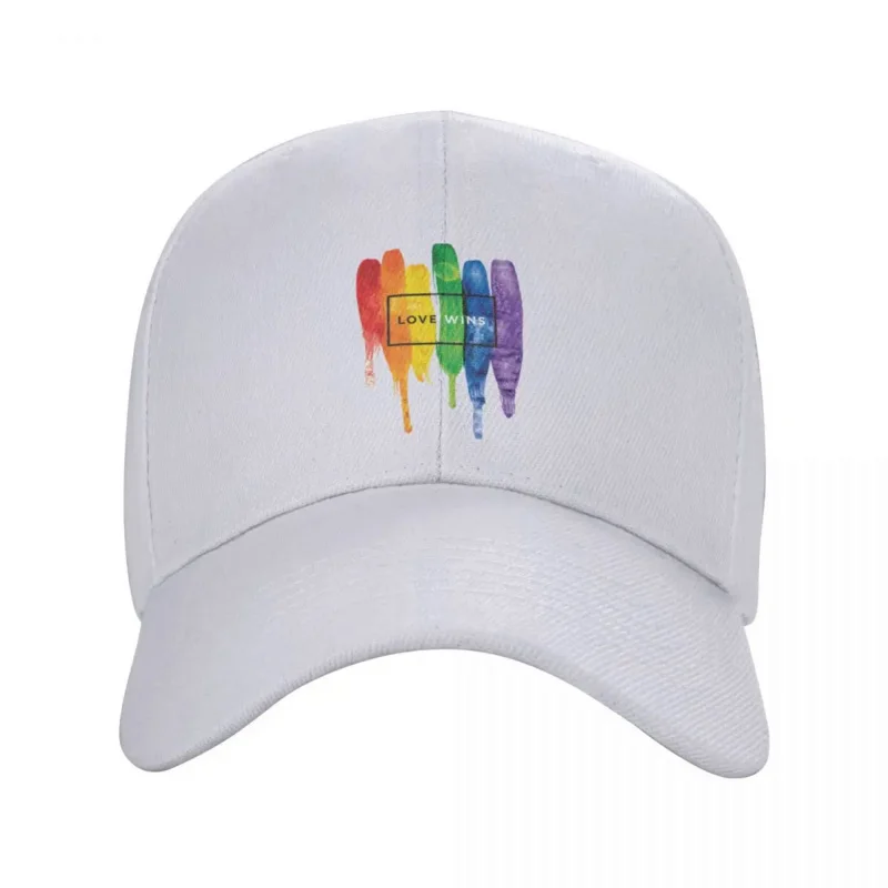 

Punk Love Wins Rainbow LGBT Baseball Cap for Women Men Breathable Gay Pride Lesbian Dad Hat Performance Snapback Caps