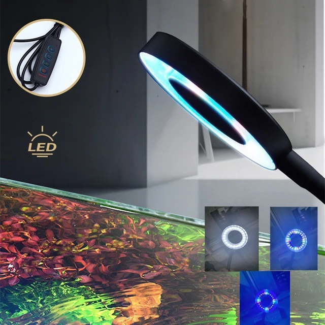 Aquarium Fish Tank Clip Light USB Power Decorate Led Full Spectrum Waterproof Lamp Small Ornamental Fish Tank Lighting 3/5/7/8W 6