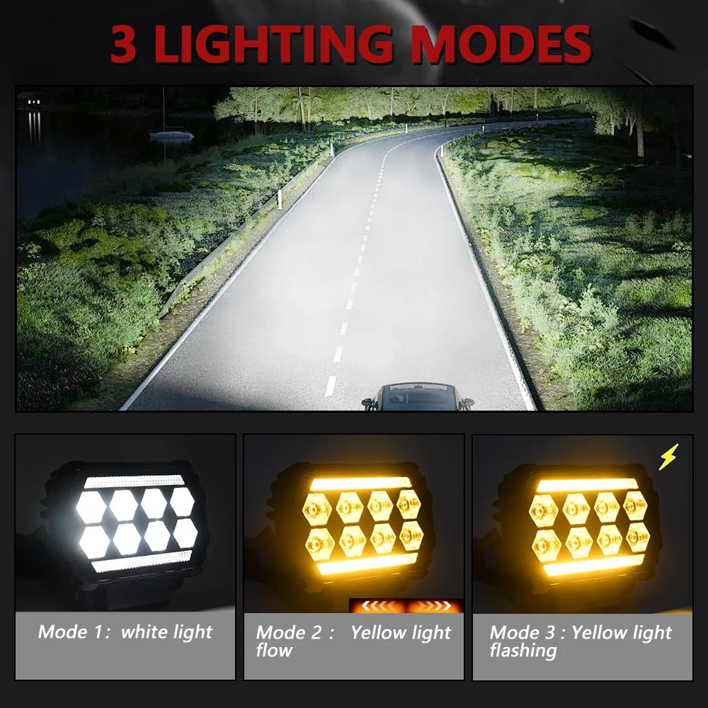 4.5Inch Work Fog Light Long Range Auxiliary Auto Fog Light Led Light Bar for Mo
