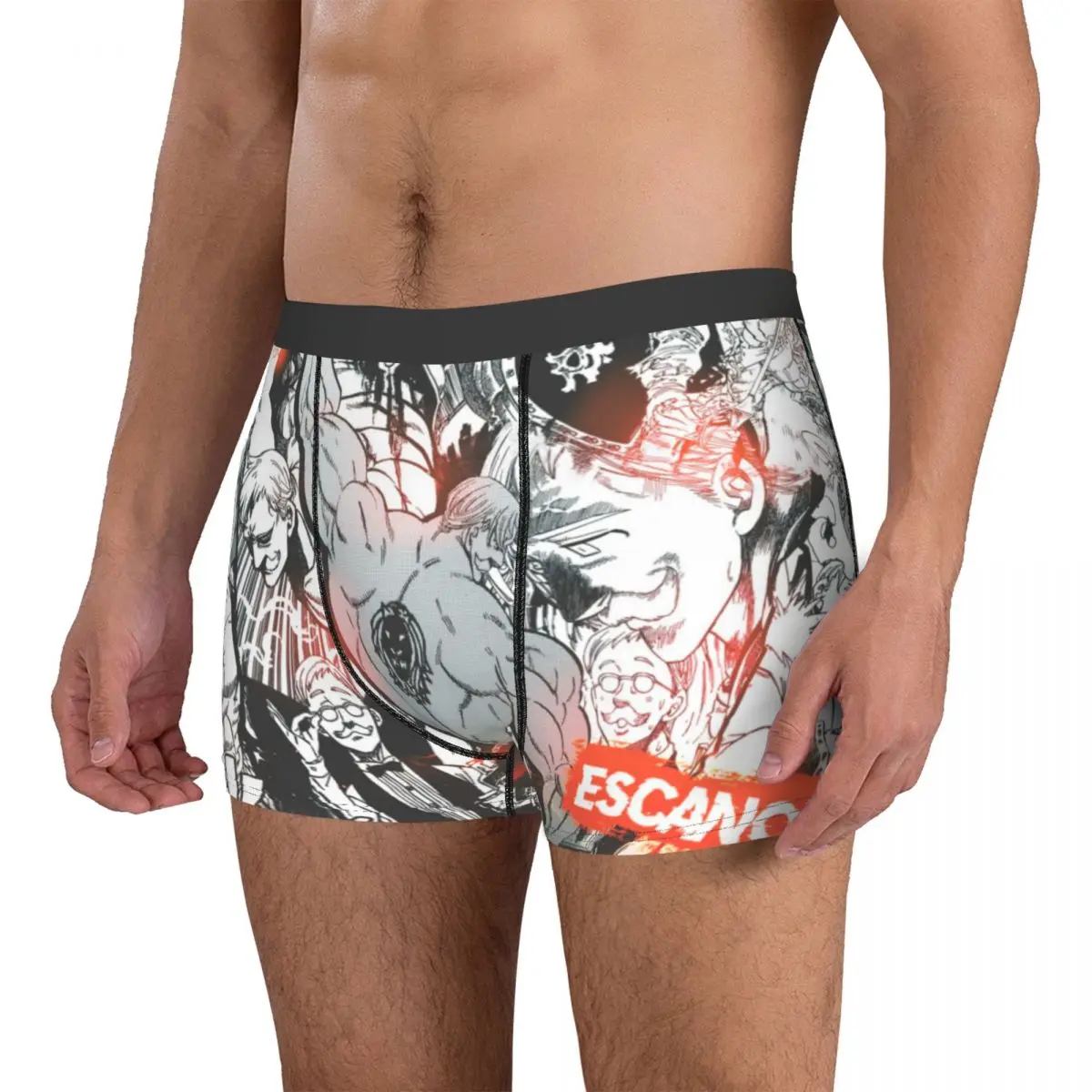 Nanatsu No Taizai Escanor Men Boxer Briefs Manga Cut Breathable Creative Underpants High Quality Print Shorts Gift Idea 3