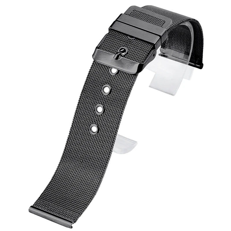 Elegant Stainless Steel Mesh Watch Straps - Silver, Gold, Black
