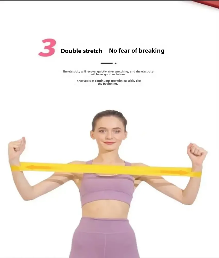 Description Picture 2 of itemYoga elastic circle fitness men's and women's resistance band elastic band hip strength training stretching pull band trainin...