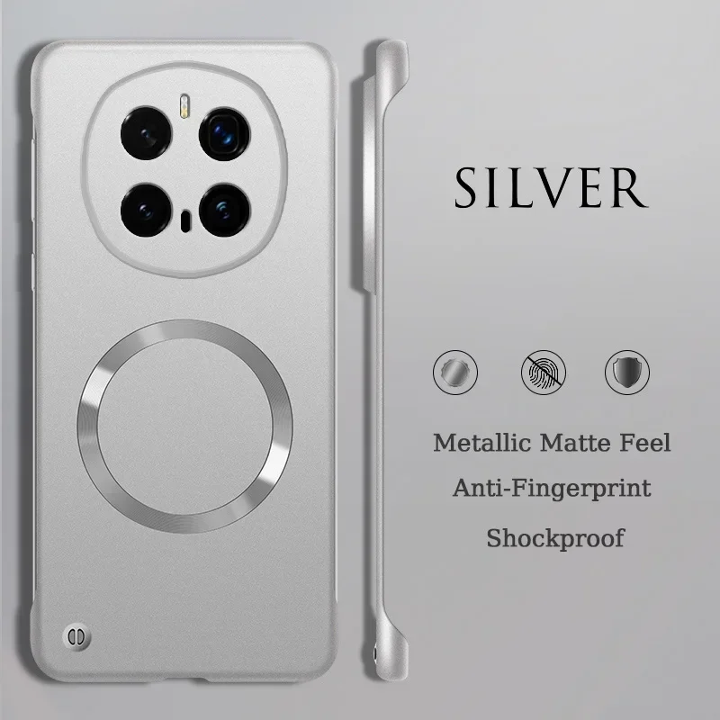 Metallic Paint Frameless Hard Cover with Magnetic Wireless Charging Capability