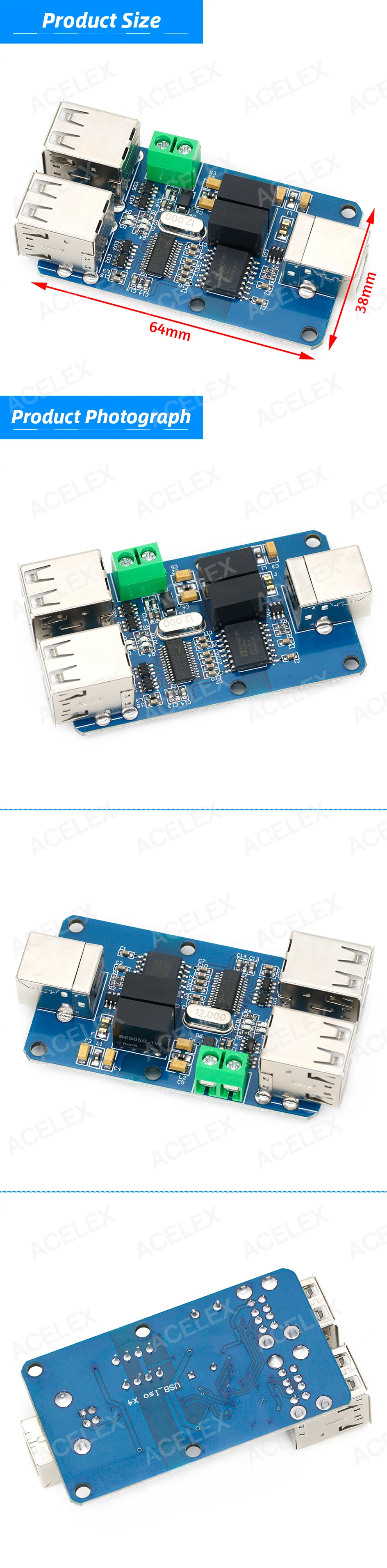 Isolateur USB Numérique ADuM3160 - Protection 2500V - Compatible USB 2.0 - Pour Audio, Industrie, Labo