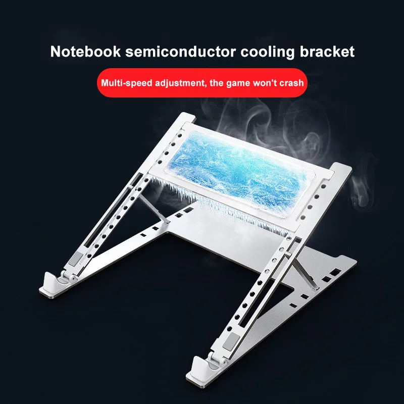 

2022 Notebook Cooler 2V Dual Fan USB External Laptop Cooling Pad Bracket Stand High Speed Silent Aluminum Alloy ABS Panel Fan