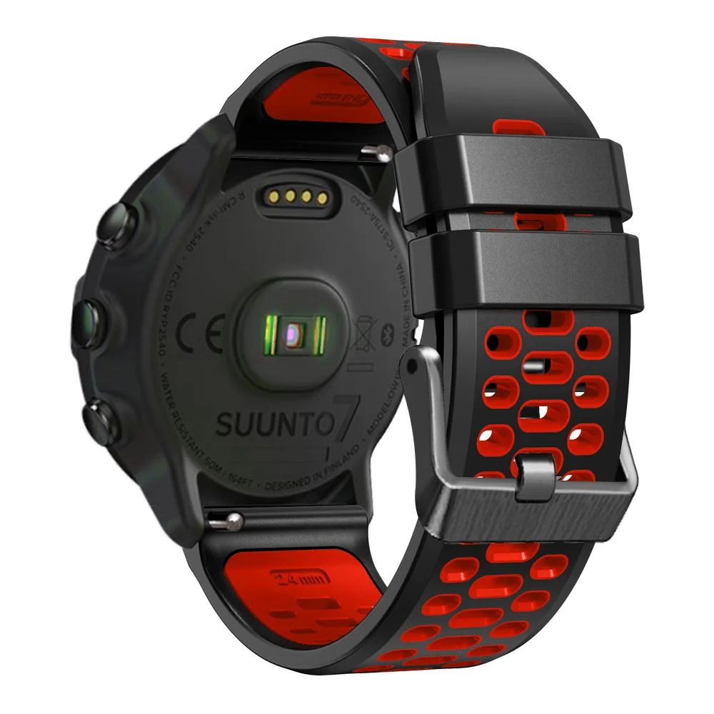 Silicone Wristband Bracelet in 24mm for Outdoor and Athletic Watches