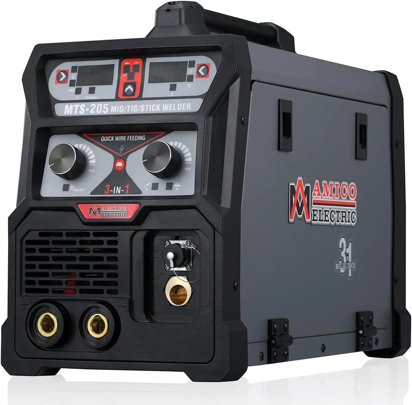 Welding Machine 205 Amp MIG/TIG-Torch/Stick Arc Combo Welder, Weld Aluminum(MIG) 110/230V Dual Voltage Welding New 2