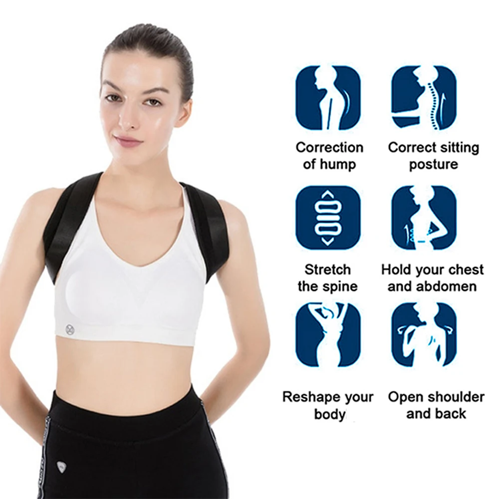 Description Picture 5 of itemBack Posture Correction Belt Hunchback Prevention Correction of Sitting Posture Unisex Breathable Body Shaping for Men and Women