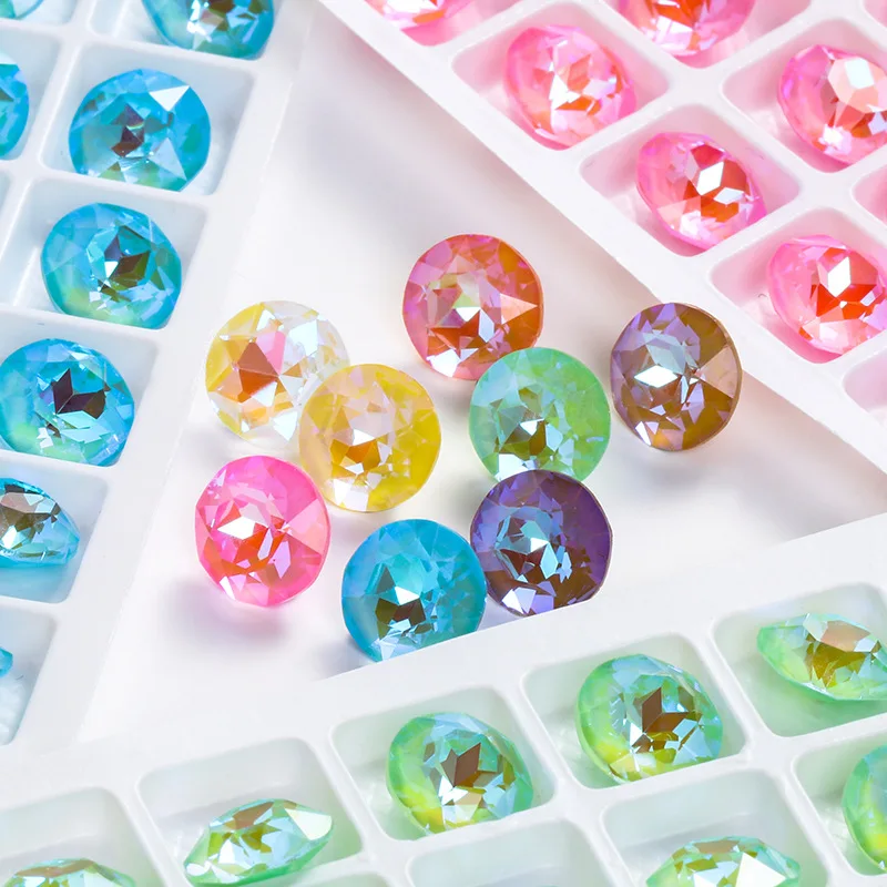 

Новое поступление, 27 мм, драгоценный камень, клей на камнях, украшение для одежды, свадебного платья, кристаллы, круглые стразы