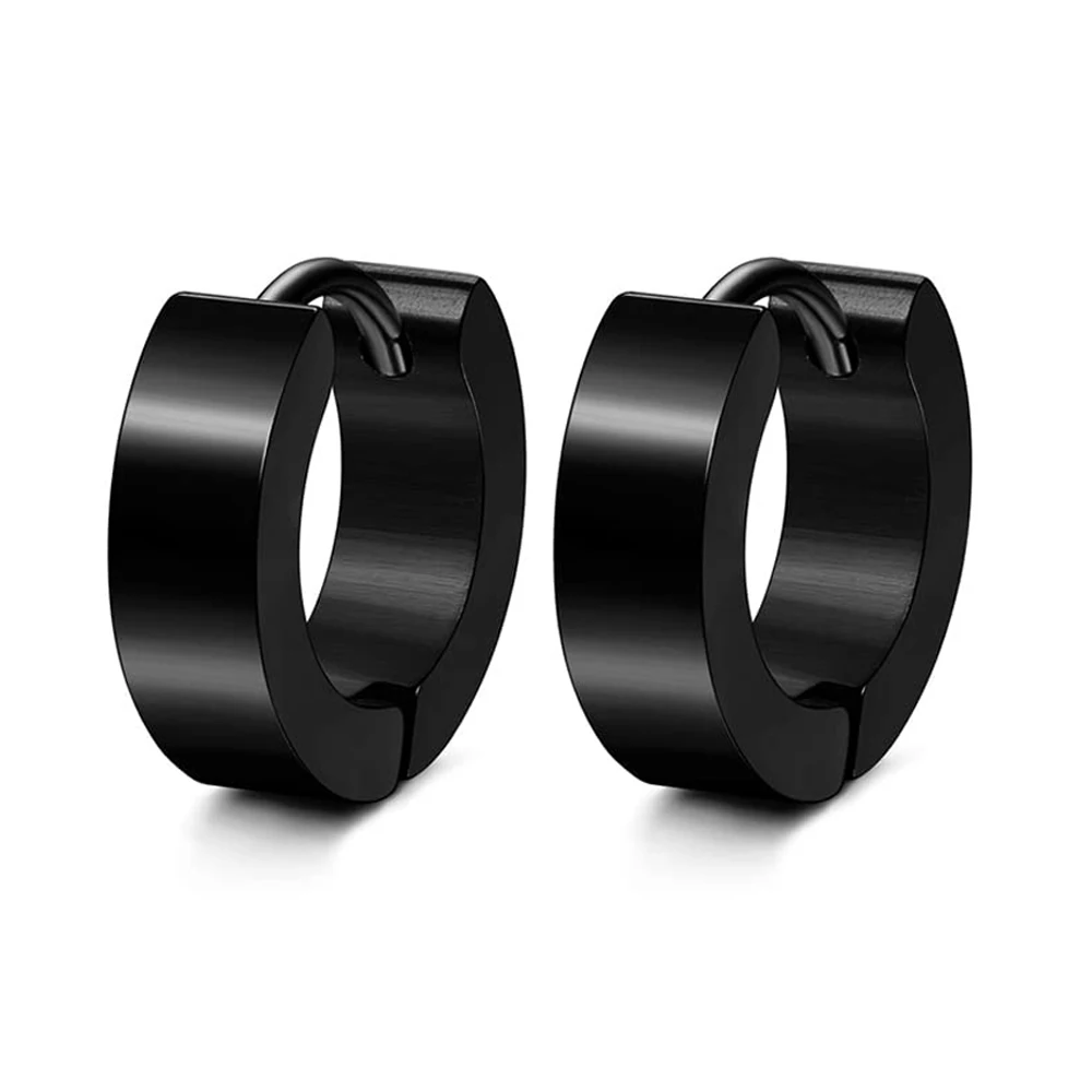2Pcs 18G 8mm Cartilage Hoop Earring Stainless Steel Small Gold Huggie Hoop Earrings For Women Men Helix Tragus Rook Conch Ear Lobe Earrings Body Piercing Jewelry