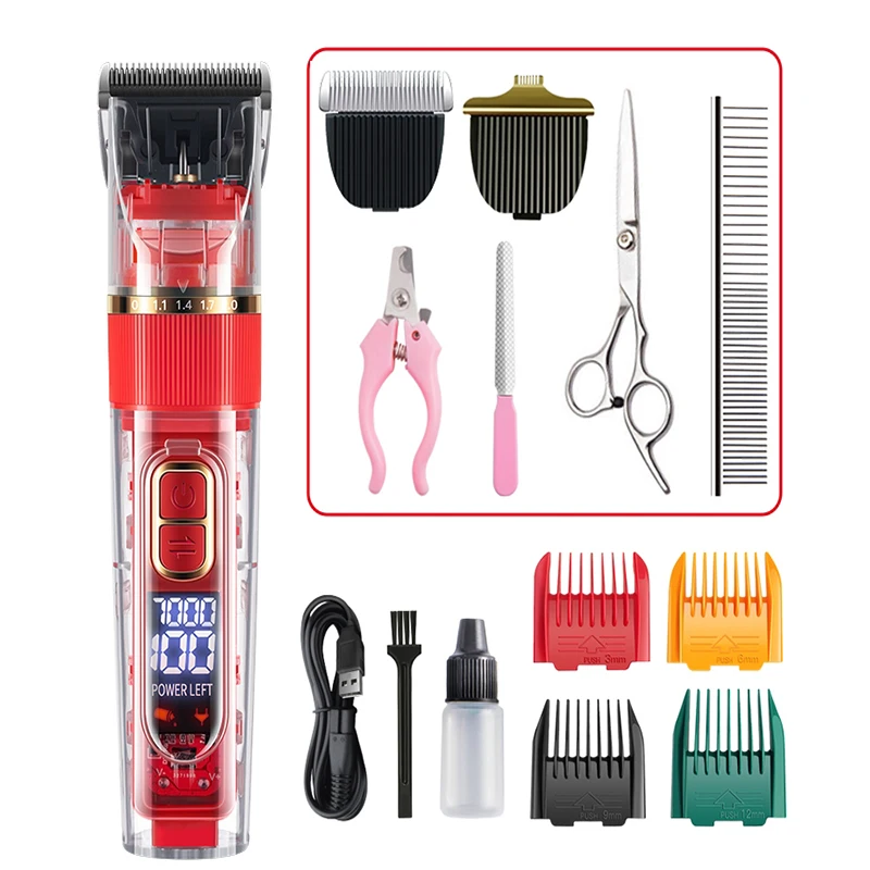 Pet Electric Hair Trimmer Multifunctional Shaver Set Waterproof Epilator Clipper Dog Cat Cleaning Supplies