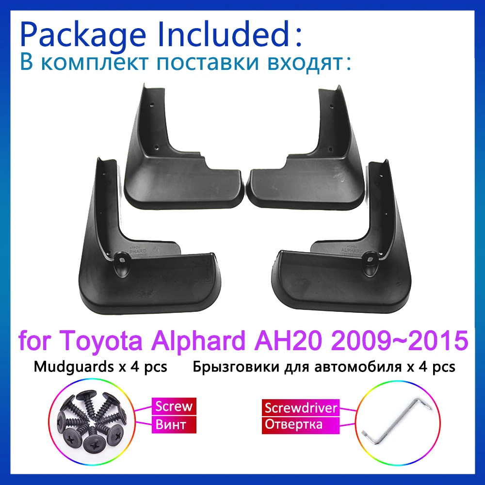 

For Toyota Alphard Vellfire 20 AH20 2009 2010 2011 2012 2013 2014 2015 Mud Flaps Mudguards Fender Splash Front Wheel Accessories