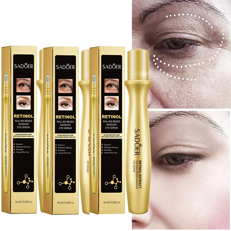 

Retinol Anti-Wrinkle Eye Cream New Massage Eye Serum Cream Firmness Remove Dark Circles Eye Bags Puffiness Fades Fine Lines Care